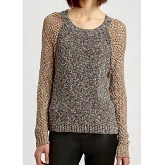 Rag & Bone Lory Melange Boucle Sweater in Red and Blue Size Medium - Picture 1 of 11